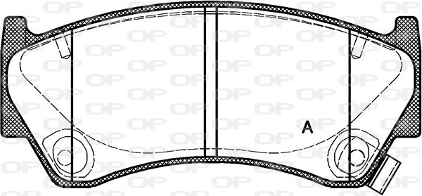 OPEN PARTS Комплект тормозных колодок, дисковый тормоз BPA0592.12